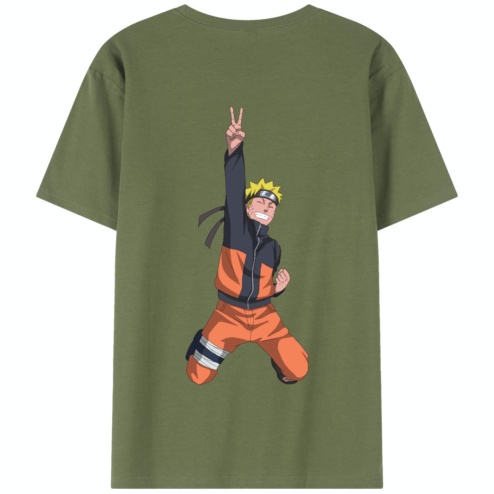 （画像用） NARUTO -ナルト- うずまき ナルト Uzumaki Naruto 綿100％半袖Tシャツ（背面プリント）